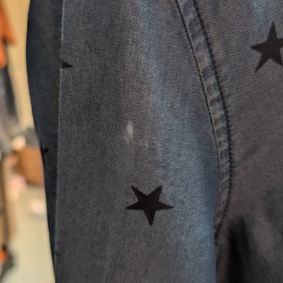 Velvet Heart Starry Blue Button-Down Shirt - Picture 8 of 8